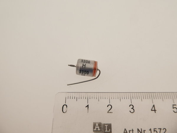 Styroflex Kondensator (3,3nF) ±3% vor konfektioniert auf Radial