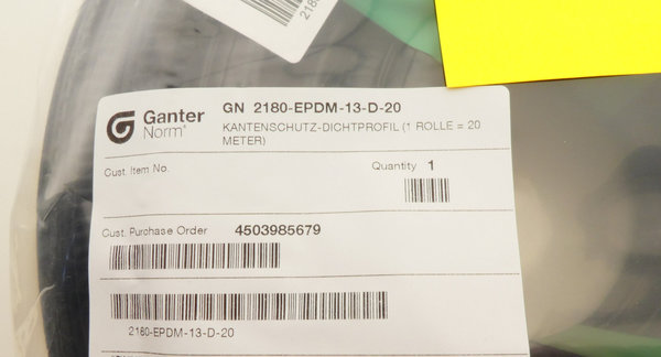 Ganter / GN 2180 Kantenschutz-Dichtprofile / 1 Rolle mit 20m