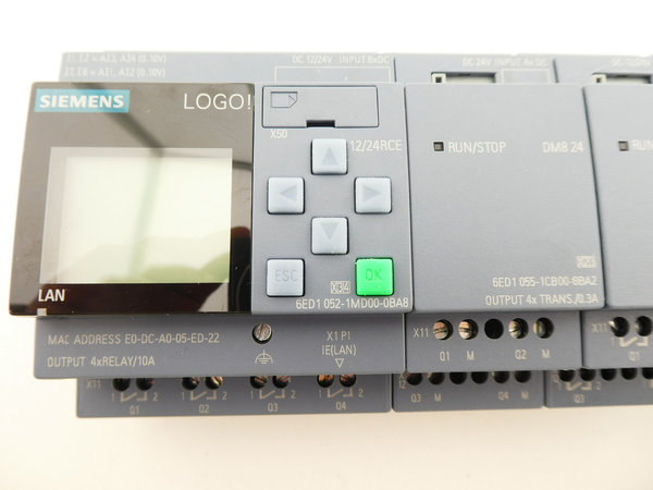 Siemens LOGO! / 6ED1 052-1MD00-0BA8 mit Modulen und Power