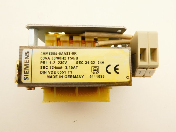 Siemens Trafo / 4AM8095-0AA88-0K / Pri. 230 AC  / Sek. 24V AC
