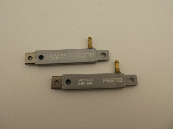 Festo 2x Flachzylinder / EZH-2,5/9-10-B / 164991 / 10mm Hub
