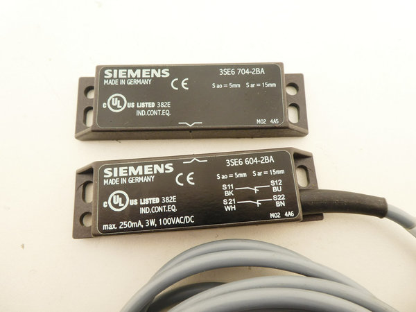 Siemens Magnetschalter / 3SE6 604-2BA und 6ES 704-2BA