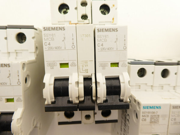 12x Siemens Sicherung Konvolut / 1 Polig / C6 / C4 / C2