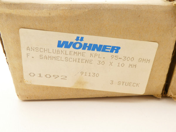 Wöhner 6x Anschlussklemme f. Sammelschiene / 95-300 qmm / 01092