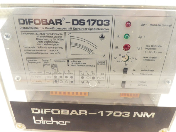 Bircher / DIFOBAR-DS1703 / Drehzahlsteller