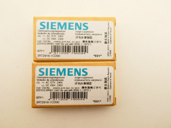 Siemens 2x Überspannungsbegrenzer / 3RT2916-1CD00